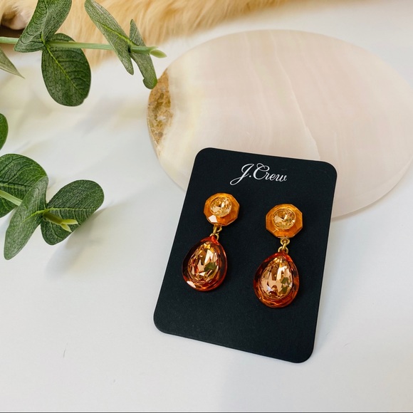 J. CREW Pear-shaped Stone Drop Earrings - Picture 3 of 4